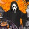 Ghost Face 25th Anniversary Child Costume Halloween Scream Hooded Robe Mask Gloves Large Size